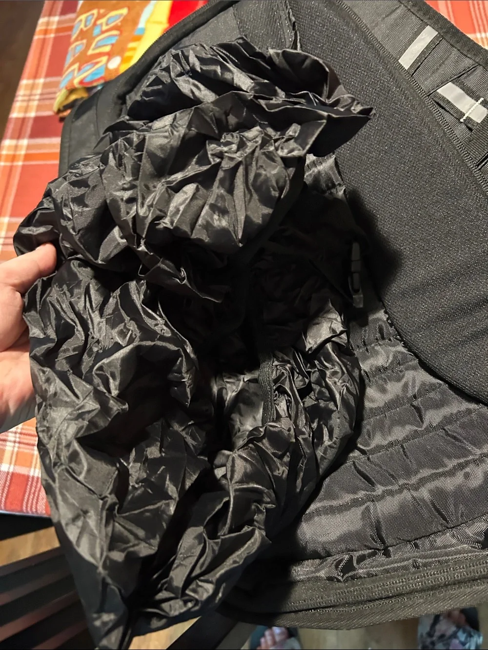 Men's Hard-Shell Black Backpack – Carbon-Finish Exterior